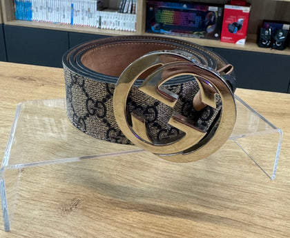 Ceinture en cuir Interlocking Buckle Gucci