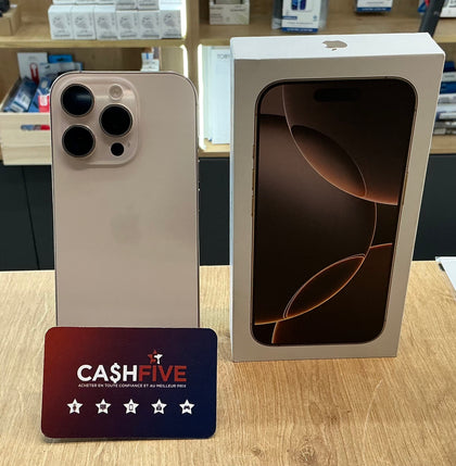 IPhone 16 Pro 128GB Désert Titanium 100% Batterie 