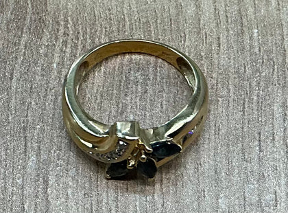 Bague Or 18k Diams 750 3.54GR 