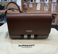 Sac a main Burberry Hampshire Earth Marron