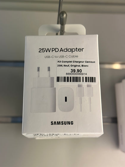 Kit Chargeur Samsung Type-C + Câble Type-C Ultra Rapide Noir