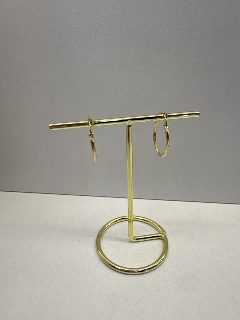 18K Gold Creole Hoop Earrings