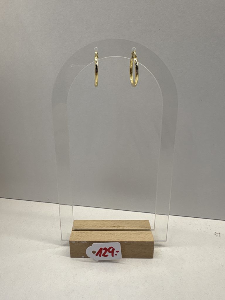 18K Gold Creole Hoop Earrings