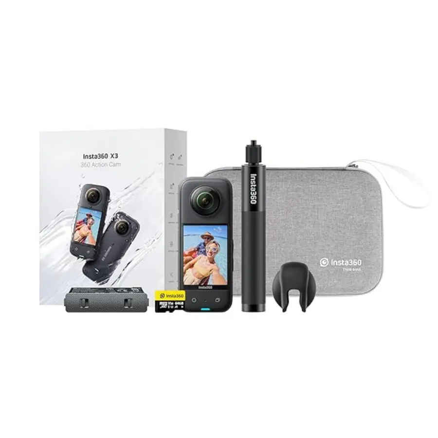 Camera Insta360 x3 360 Action Cam Bundle Neuf