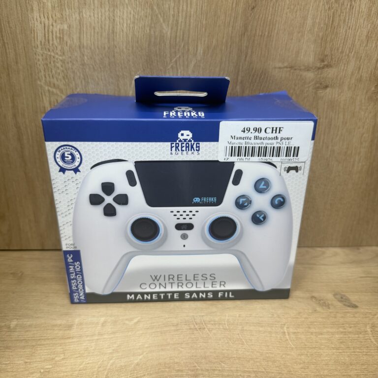 Manette Bluetooth pour PS5 LED – Blanche Neuf