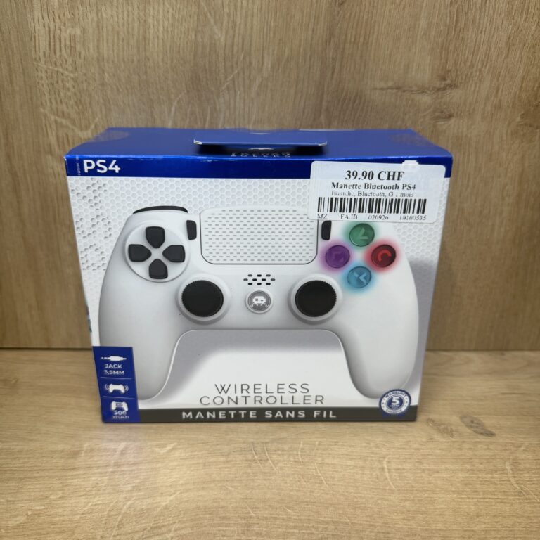 Manette Bluetooth PS4 avec prise Jack pour casque