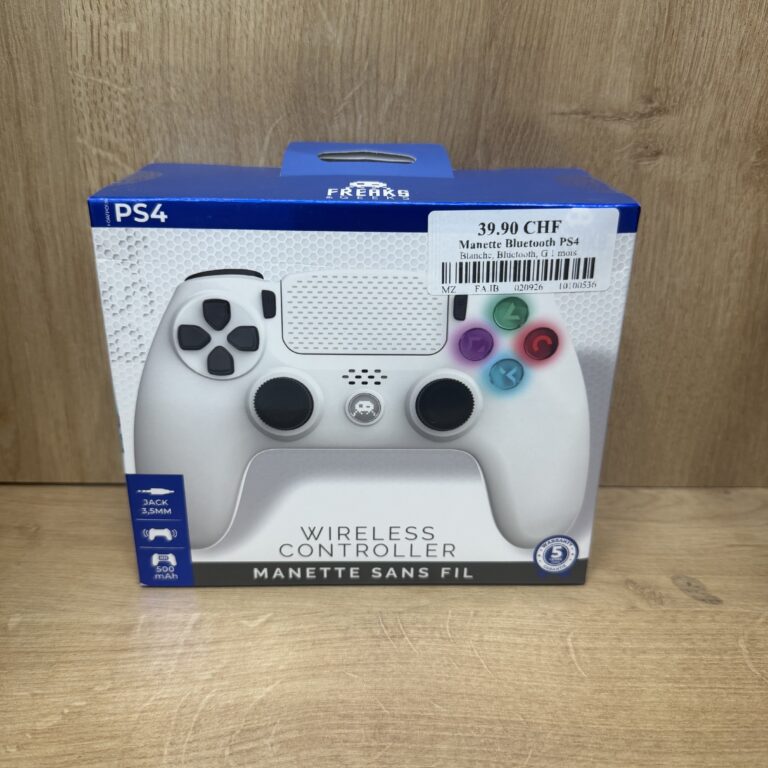 Manette Bluetooth PS4 avec prise Jack pour casque