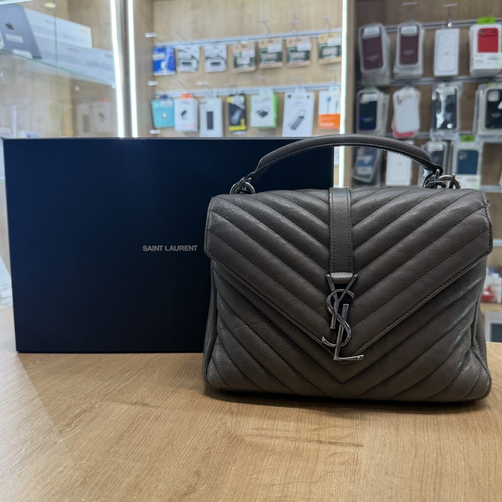 Sac à main en cuir Collége Monogram Saint Laurent