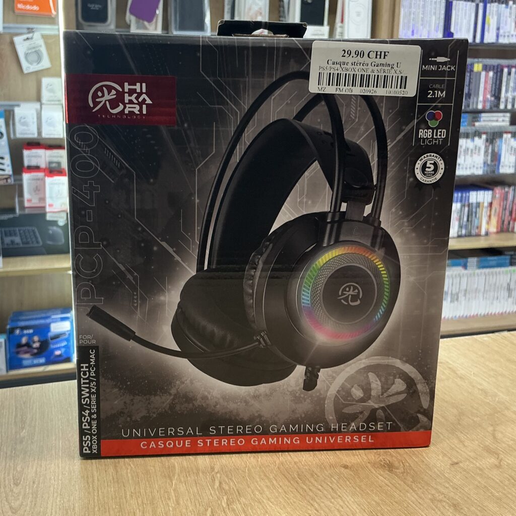 Casque stéréo Gaming Universel PS5/PS4/SWITCH
